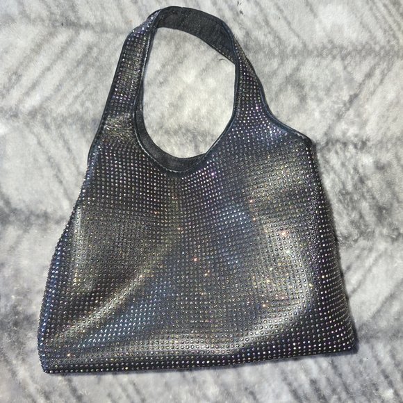 a new day Handbags - a new day Iridescent Black Studded Shoulder Bag
